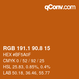 Color code: RGB 191.1 90.8 15 | qconv.com