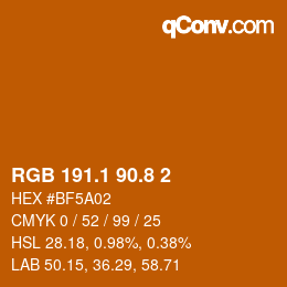 Color code: RGB 191.1 90.8 2 | qconv.com