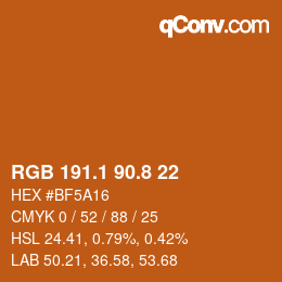 Color code: RGB 191.1 90.8 22 | qconv.com