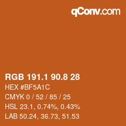 Color code: RGB 191.1 90.8 28 | qconv.com