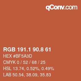Color code: RGB 191.1 90.8 61 | qconv.com