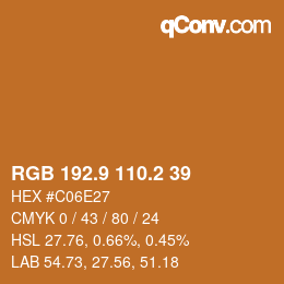 Color code: RGB 192.9 110.2 39 | qconv.com