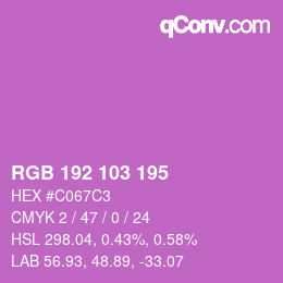 Color code: RGB 192 103 195 | qconv.com