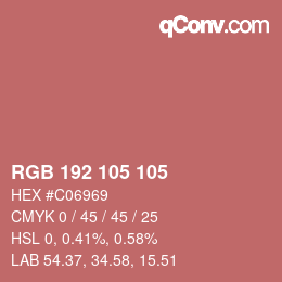 Color code: RGB 192 105 105 | qconv.com