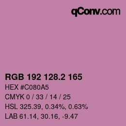 カラーコード: RGB 192 128.2 165 | qconv.com