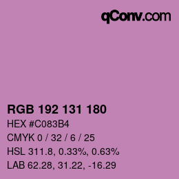 Color code: RGB 192 131 180 | qconv.com