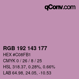 Color code: RGB 192 143 177 | qconv.com