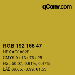カラーコード: RGB 192 168 47 | qconv.com