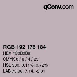Farbcode: RGB 192 176 184 | qconv.com