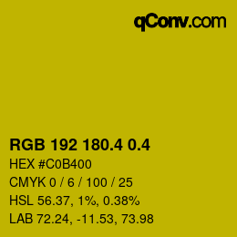 カラーコード: RGB 192 180.4 0.4 | qconv.com