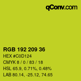 Farbcode: RGB 192 209 36 | qconv.com