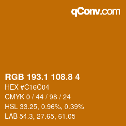 Color code: RGB 193.1 108.8 4 | qconv.com