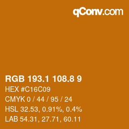 Color code: RGB 193.1 108.8 9 | qconv.com