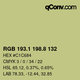Color code: RGB 193.1 198.8 132 | qconv.com