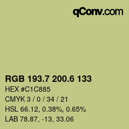 カラーコード: RGB 193.7 200.6 133 | qconv.com