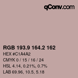 Code couleur: RGB 193.9 164.2 162 | qconv.com