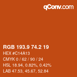 Color code: RGB 193.9 74.2 19 | qconv.com