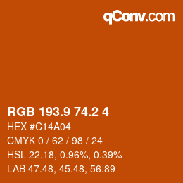 Color code: RGB 193.9 74.2 4 | qconv.com