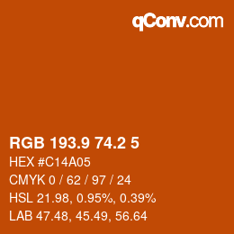 Color code: RGB 193.9 74.2 5 | qconv.com