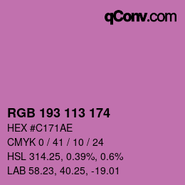 Código de color: RGB 193 113 174 | qconv.com