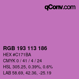Código de color: RGB 193 113 186 | qconv.com