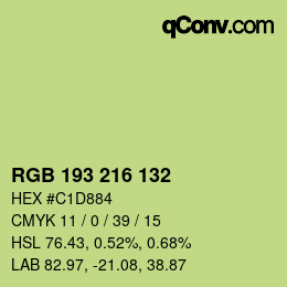 Color code: RGB 193 216 132 | qconv.com