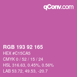 颜色代码: RGB 193 92 165 | qconv.com