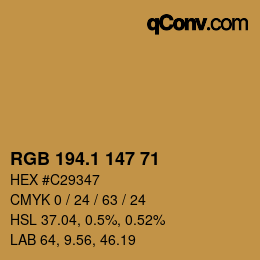 カラーコード: RGB 194.1 147 71 | qconv.com