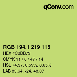 カラーコード: RGB 194.1 219 115 | qconv.com