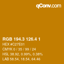 カラーコード: RGB 194.3 126.4 1 | qconv.com