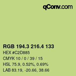 カラーコード: RGB 194.3 216.4 133 | qconv.com