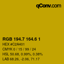 カラーコード: RGB 194.7 164.6 1 | qconv.com