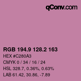 Color code: RGB 194.9 128.2 163 | qconv.com