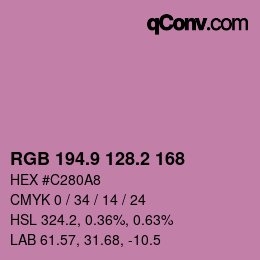 Color code: RGB 194.9 128.2 168 | qconv.com