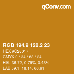 Color code: RGB 194.9 128.2 23 | qconv.com
