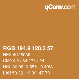 Color code: RGB 194.9 128.2 57 | qconv.com