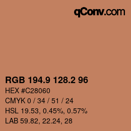 Color code: RGB 194.9 128.2 96 | qconv.com