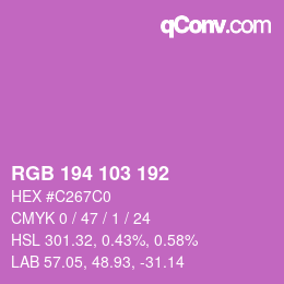 Color code: RGB 194 103 192 | qconv.com