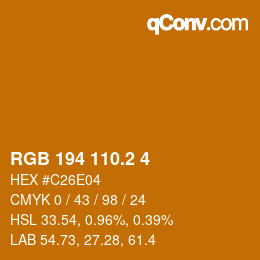 カラーコード: RGB 194 110.2 4 | qconv.com