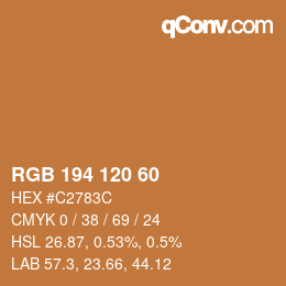 カラーコード: RGB 194 120 60 | qconv.com