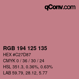 Color code: RGB 194 125 135 | qconv.com