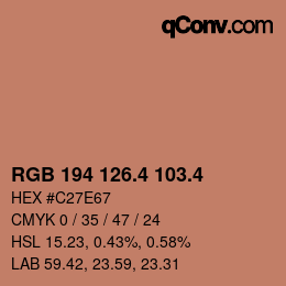 カラーコード: RGB 194 126.4 103.4 | qconv.com
