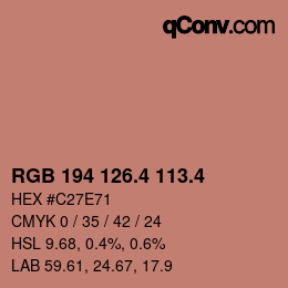 カラーコード: RGB 194 126.4 113.4 | qconv.com