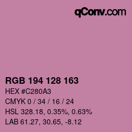 Color code: RGB 194 128 163 | qconv.com