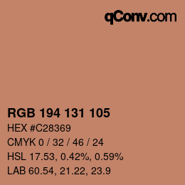 カラーコード: RGB 194 131 105 | qconv.com