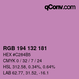 Color code: RGB 194 132 181 | qconv.com