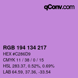 Color code: RGB 194 134 217 | qconv.com