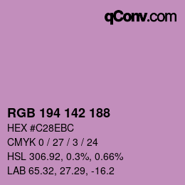 Color code: RGB 194 142 188 | qconv.com