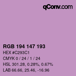 Farbcode: RGB 194 147 193 | qconv.com