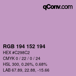 Color code: RGB 194 152 194 | qconv.com